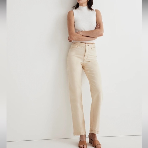 Madewell Tall 2.0 The Emmett Wide-Leg Pants The Garment Dyed Edition in Sand - Picture 1 of 13